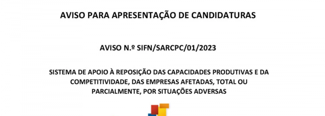 (Português) Aviso para Apresentação de Candidaturas