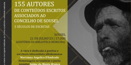 (Português) Lançamento da obra de João Richau “155 autores de conteúdos escritos associados ao concelho de Sousel – 5 séculos de escritas”
